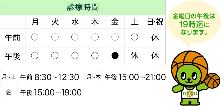 受付時間表
