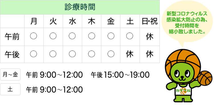 受付時間表